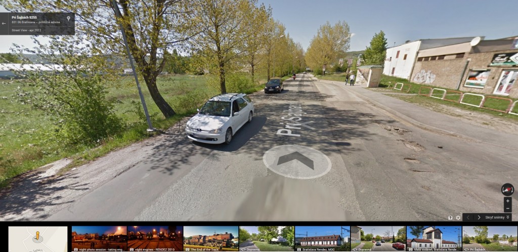 Pri poslednej kampani stihli Google autá nasnímať Rendez, Rača sa však už medzi zábermi na mapách neobjavuje.